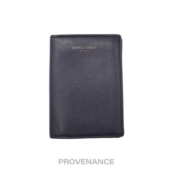 🔴 Saint Laurent Paris SLP Pocket Card Wallet - Navy Leather - Picture 1 of 8